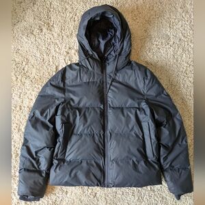 Rains Navy Waterproof Puffer Jacket